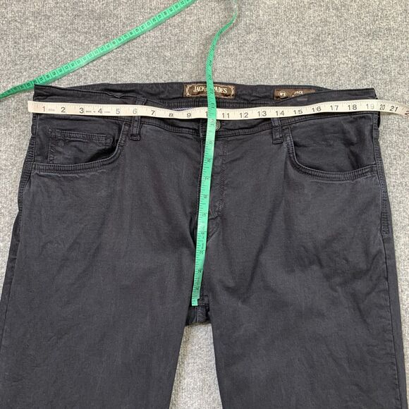 Jack of Spades Pants Mens 38 Black Classic Straight High Roller Stretch Sateen - Picture 3 of 11